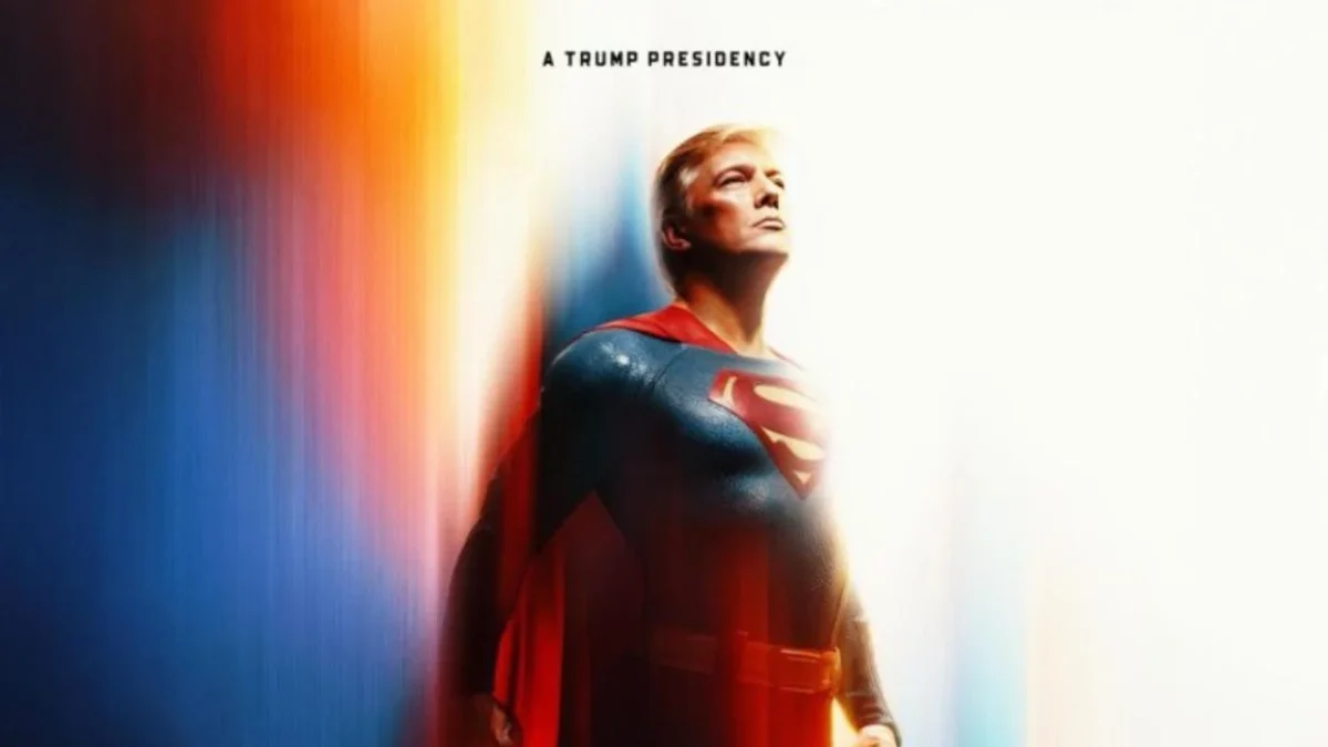 La Casa Blanca publicó una imagen con IA del presidente estadounidense y la titula como Superman Trump.