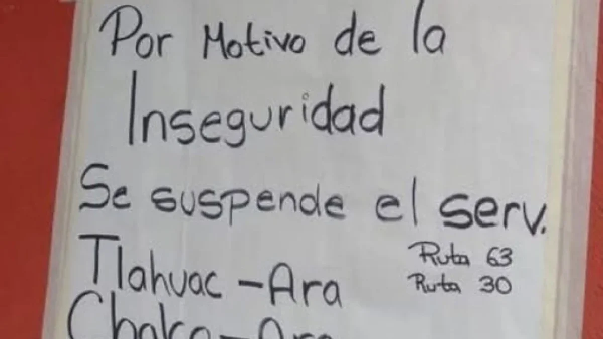 Choferes suspenden transporte público de Chalco de manera indefinida por temas de inseguridad.
