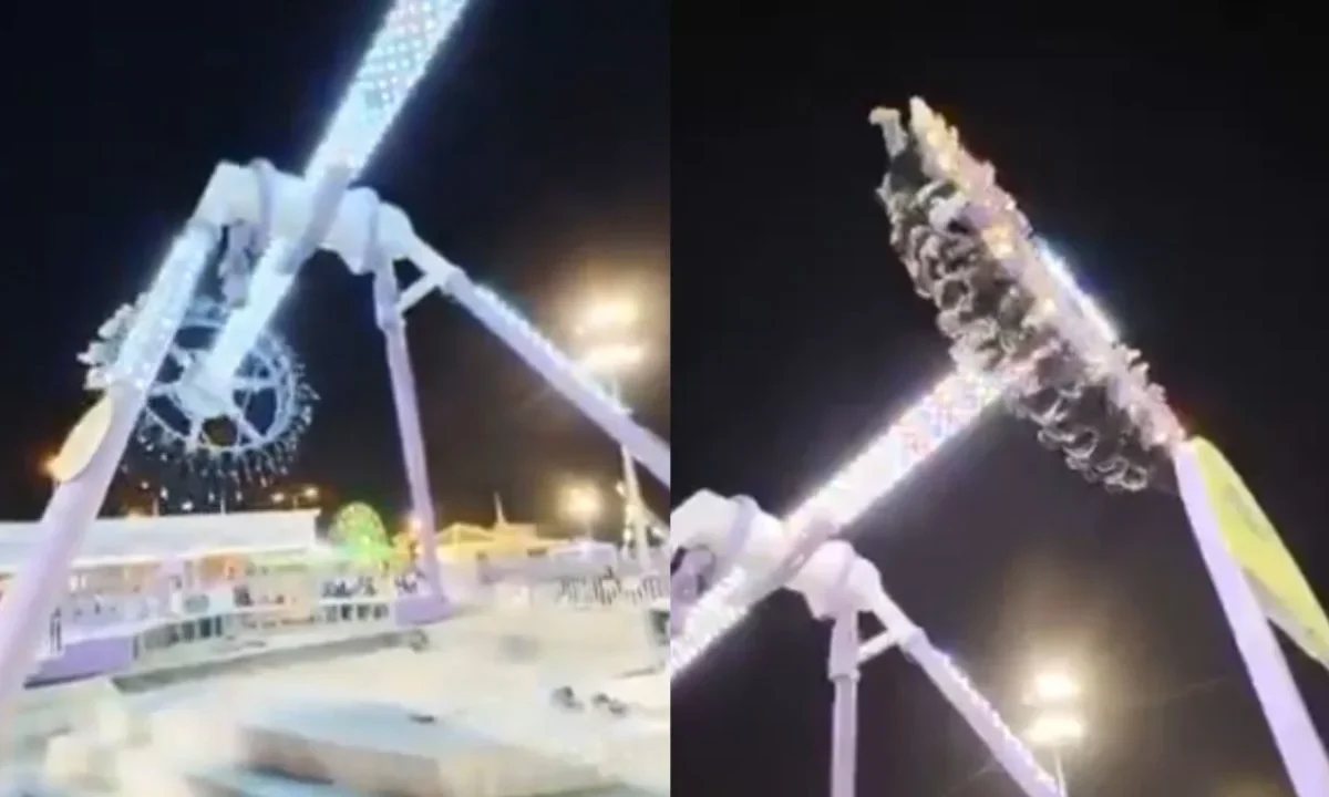 VIDEO: Juego mecánico en feria de Arabia Saudita colapsa y deja varios heridos