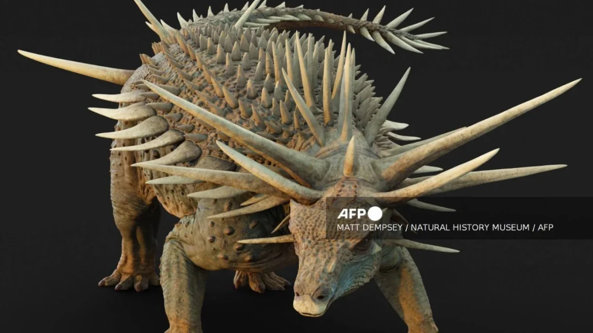 Científicos descubren una extraña especie de dinosaurio con armadura de púas