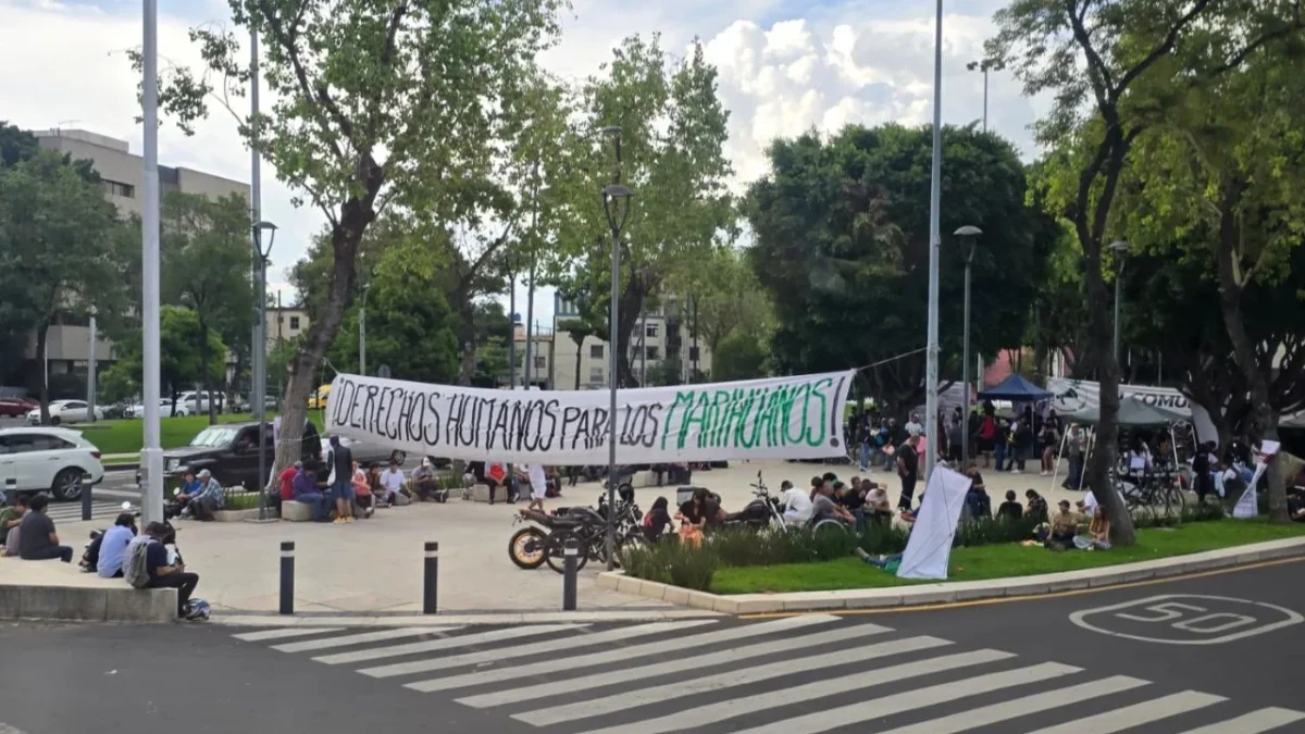 Consumidores de cannabis llegan a Glorieta de Bolívar