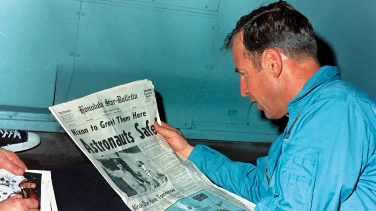 El astronauta estadounidense Jim Lovell