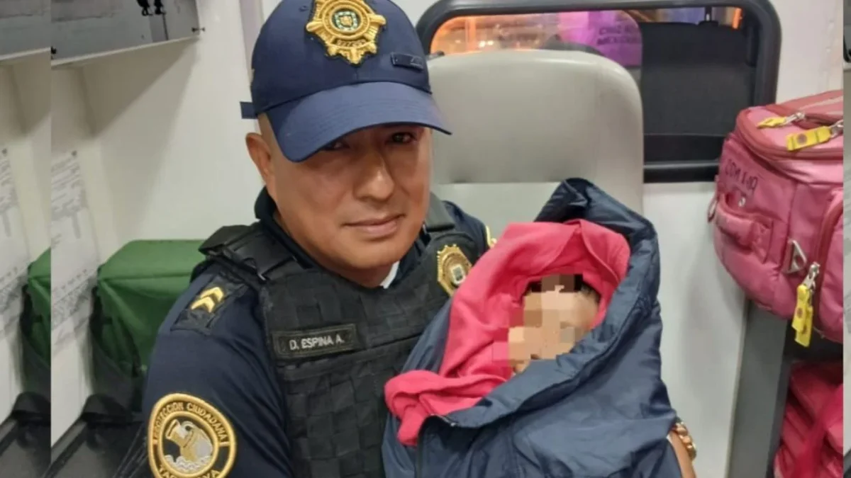 Policías capitalinos resguardan a bebé abandonado en la Miguel Hidalgo