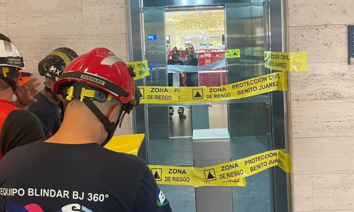 Cae elevador en Mitikah, plaza ubicada en alcaldía Benito Juárez; incidente deja dos lesionados