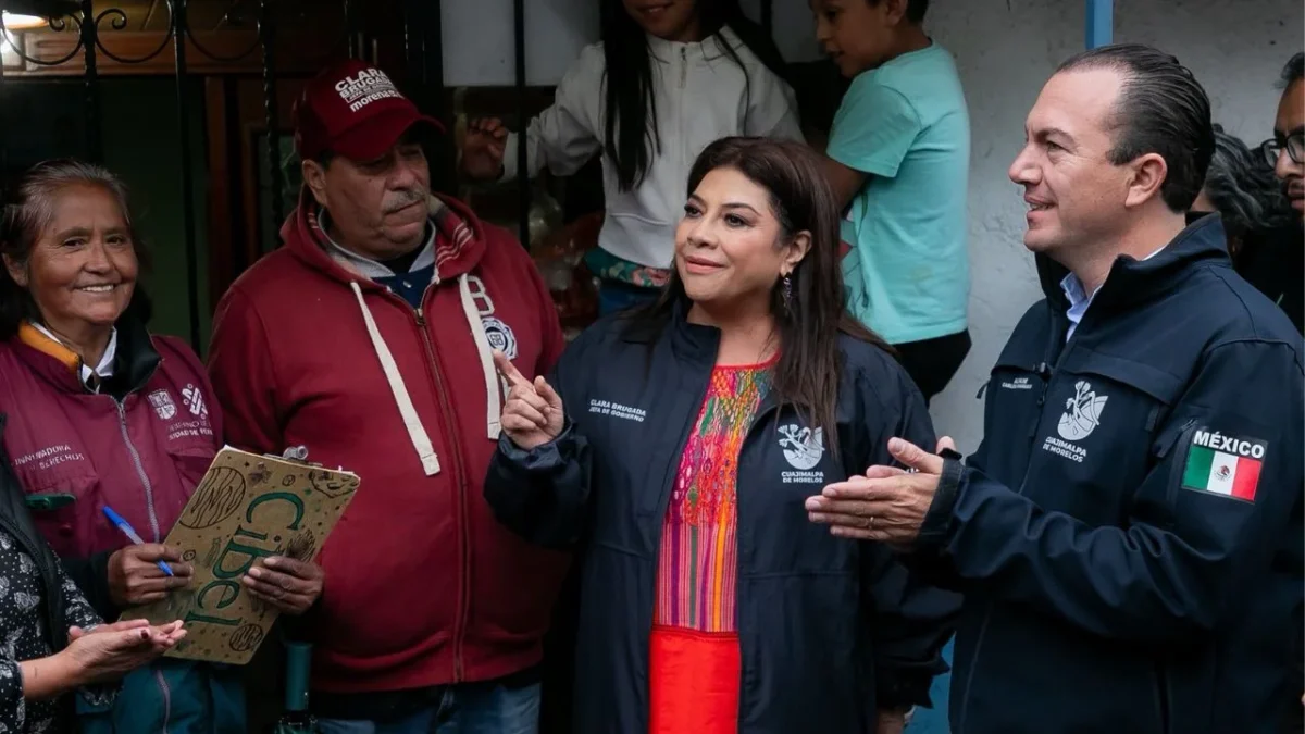 El alcalde de Cuajimalpa, Carlos Orvañanos Rea, y la Jefa de Gobierno, Clara Brugada, recorren calles de la demarcación.