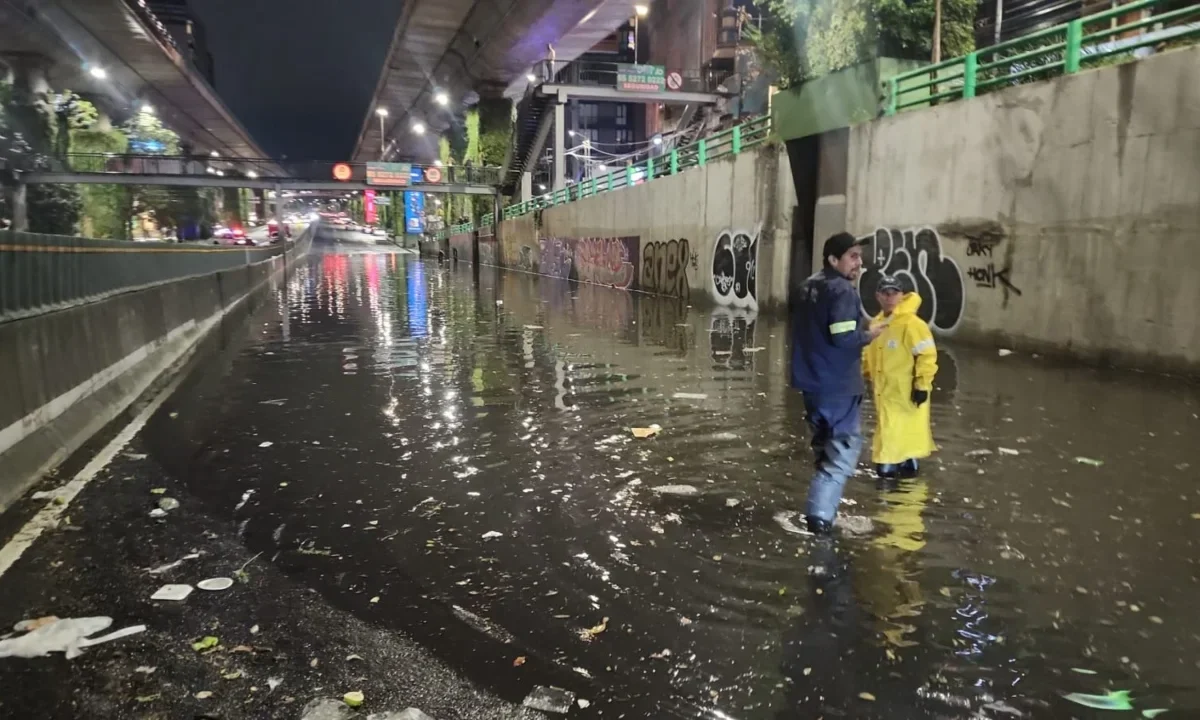 Operativo “Tlaloque” atendió encharcamientos y caída de árboles tras fuertes lluvias en la Ciudad de México este domingo 31 de agosto.