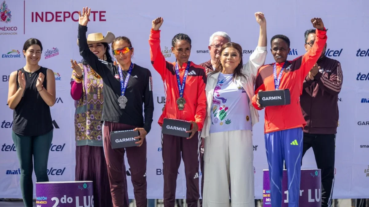 Clara Brugada felicitó a las y los 30 mil participantes del XLII Maratón de la CDMX y aseguró que es la entidad más deportiva.