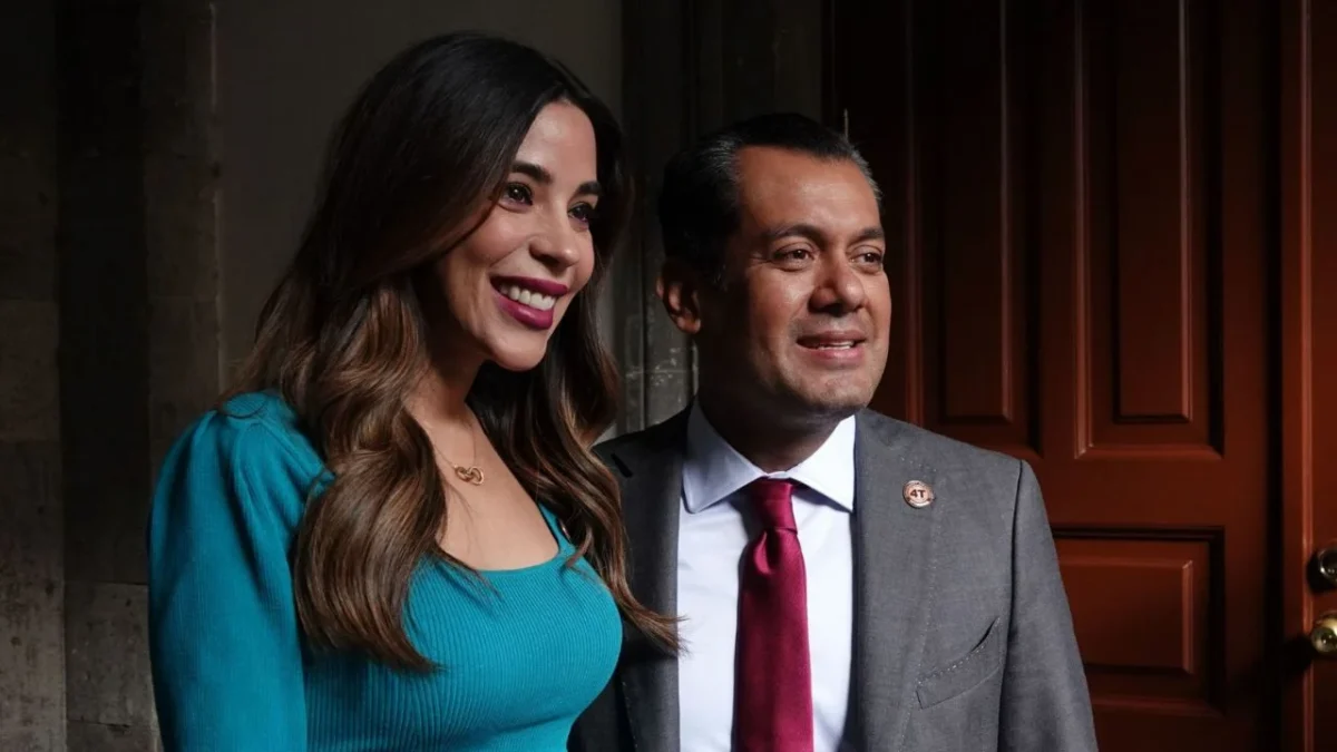 Diputada Diana Karina Barreras, del PT e involucrada en el 'Dato protegido', y Sergio Gutiérrez Luna, presidente de la Mesa Directiva de la Cámara de Diputados.