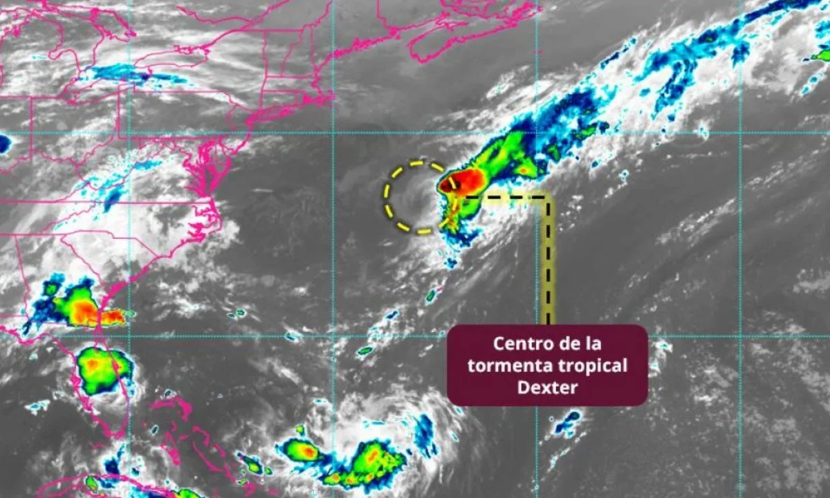 ¿Impactará a México? Esta es la trayectoria de la tormenta tropical Dexter