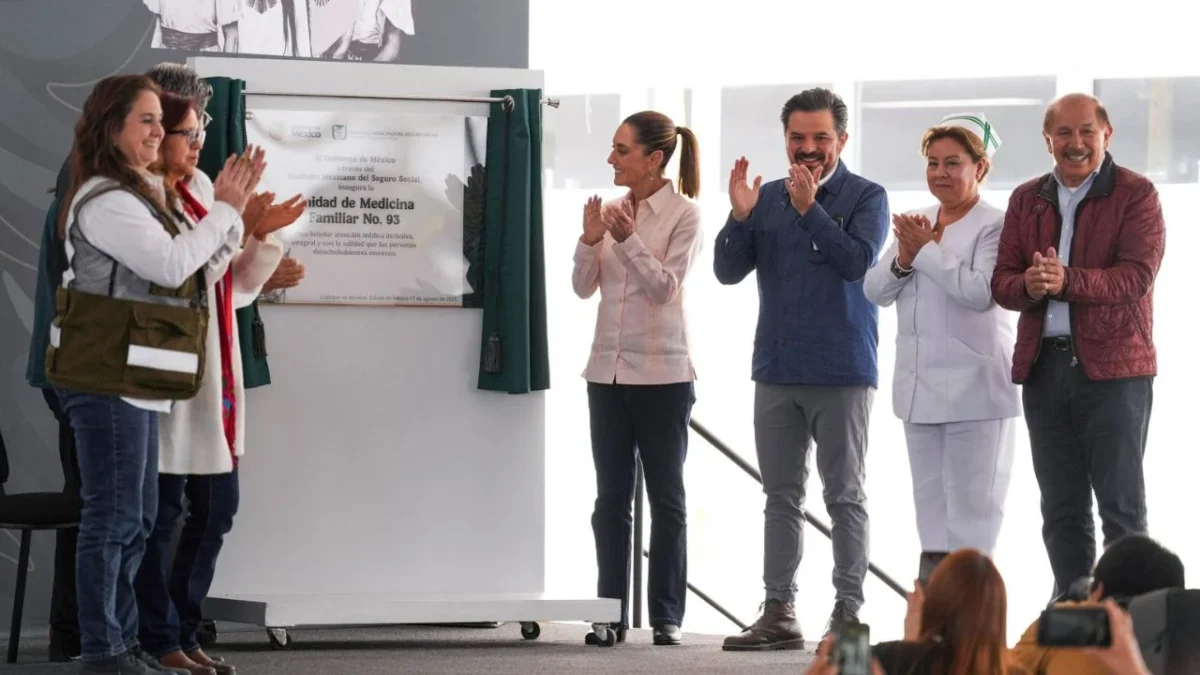 Claudia Sheinbaum inauguró este domingo la nueva UMF No. 93 del Instituto Mexicano del Seguro Social (IMSS) en Cerro Gordo, Ecatepec.