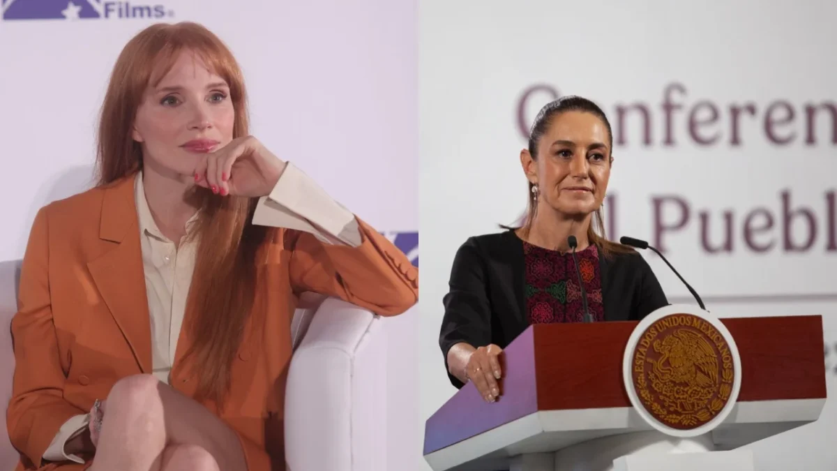 La actriz Jessica Chastain elogió a la presidenta de México, Claudia Sheinbaum durante la presentación de su nueva película.