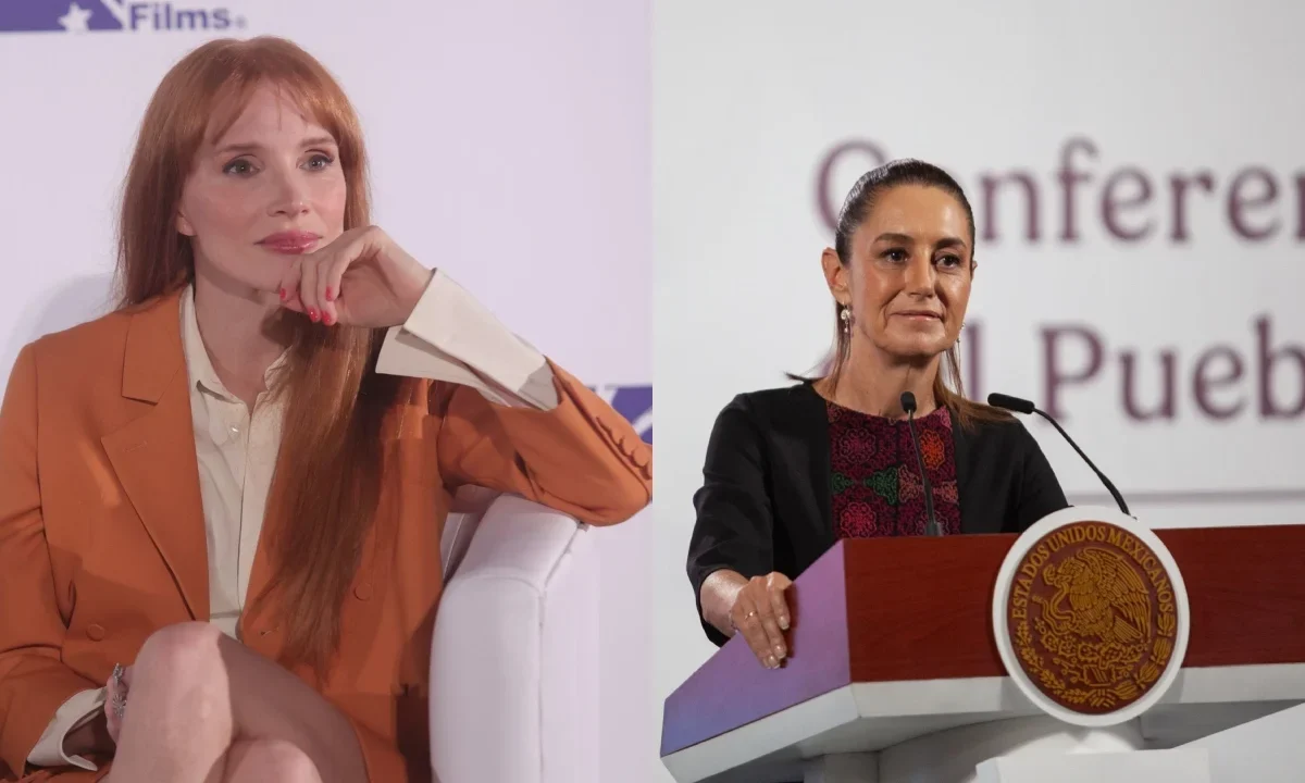 La actriz Jessica Chastain elogió a la presidenta de México, Claudia Sheinbaum durante la presentación de su nueva película.