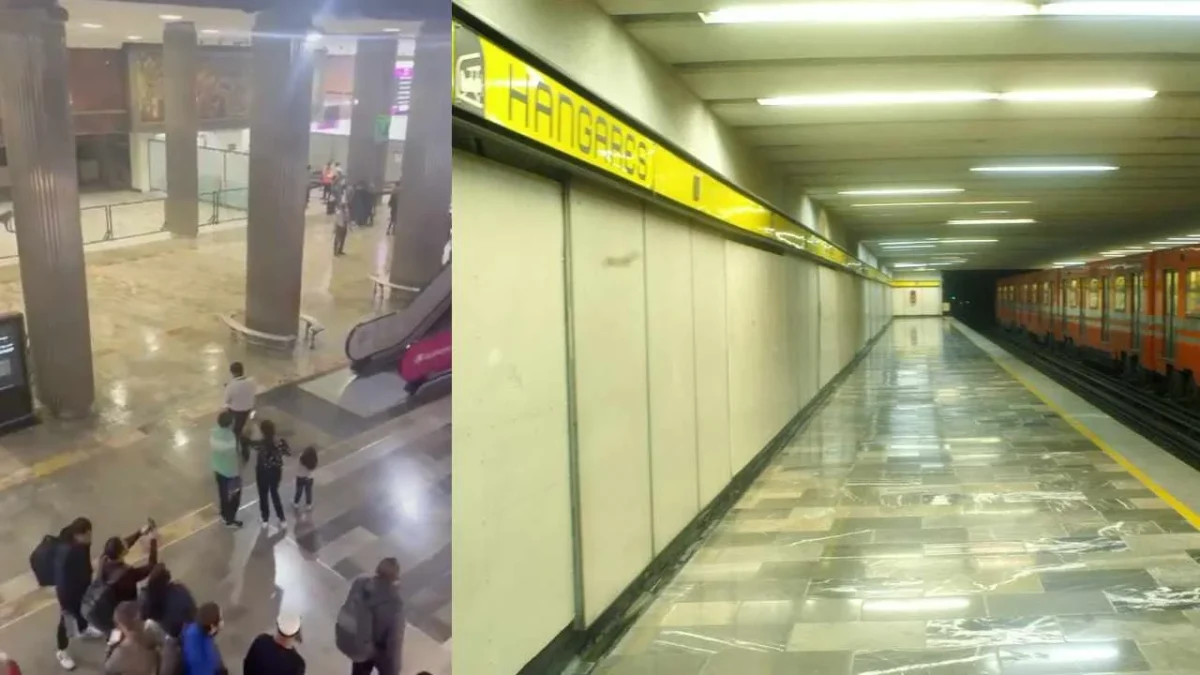 Inundaciones en las estaciones Hangares y Pantitlán del Metro CDMX se deben a las lluvias y descargas del AICM, asegura el SNTSTC.