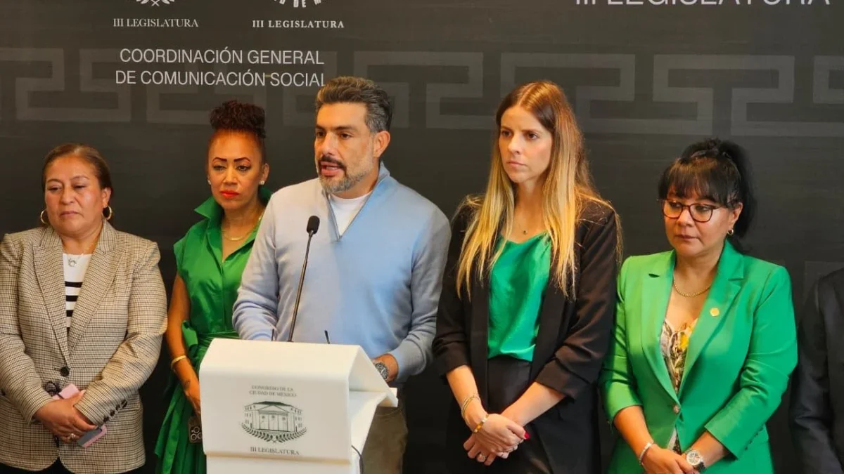 Jesús Sesma, coordinador del Partido Verde anunció la agenda de 80 iniciativas en medio ambiente, bienestar animal, economía, seguridad y justicia. 