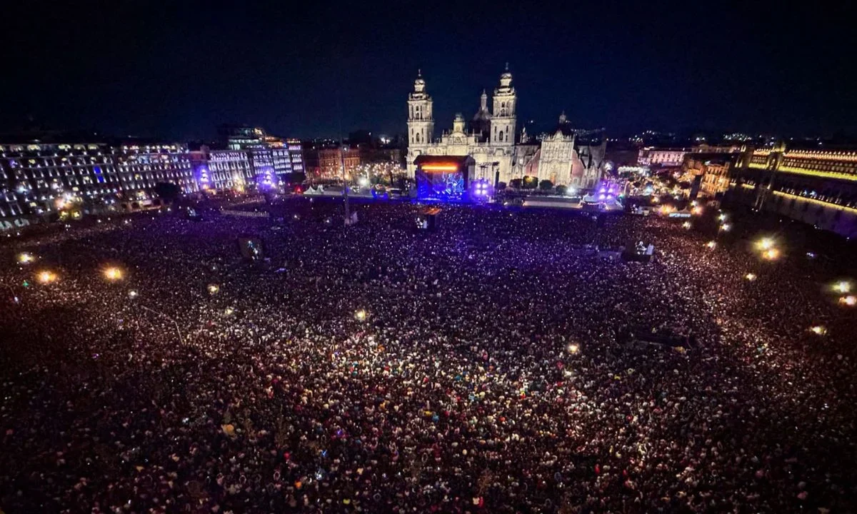 El Zócalo de la Ciudad de México se convirtió en uno de los espacios más grandes para dar conciertos. Aquí algunos de los más importantes.