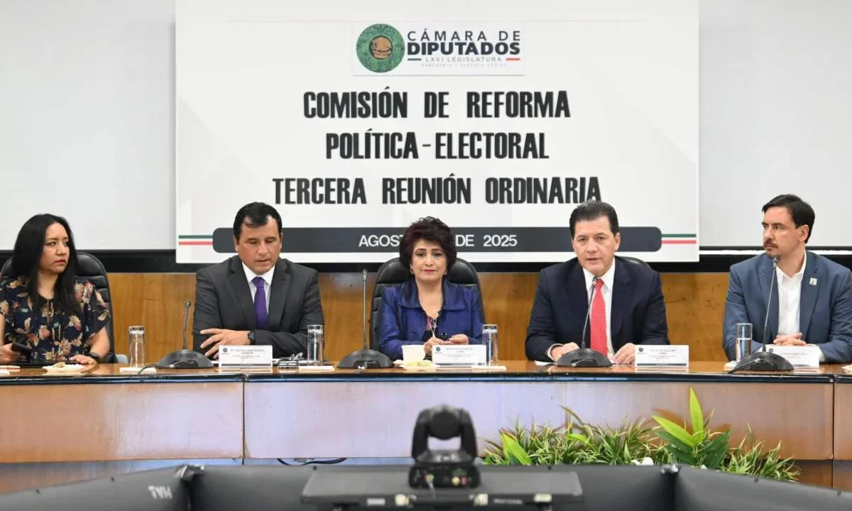 Patricia Avendaño, consejera presidenta del IECM, durante su participación en la reunión sobre la Reforma Política Electoral en la Cámara de Diputados.