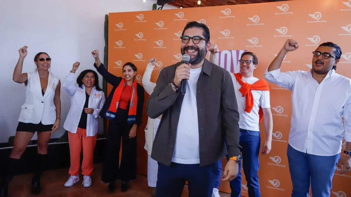 Royfid Torres inauguró la segunda Casa Naranja en Narvarte Poniente, acompañado por senadores y líderes de Movimiento Ciudadano.