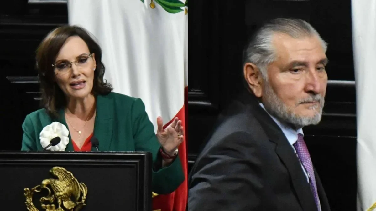 Se enfrentan Lilly Téllez y Adán Augusto López en el Senado.