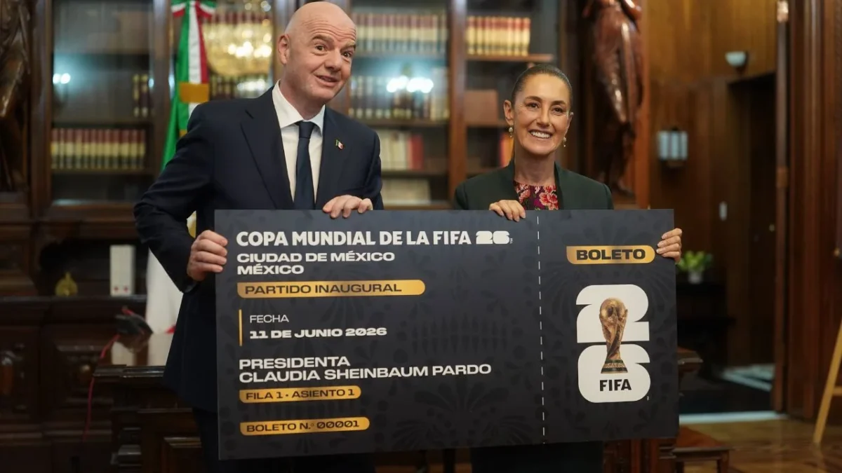 Gianni Infantino y Claudia Sheinbaum en Palacio Nacional