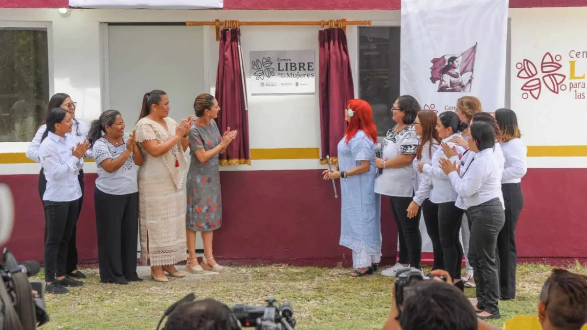 Claudia Sheinbaum Pardo inauguró un Centro Libre para las Mujeres en Calakmul, Campeche.