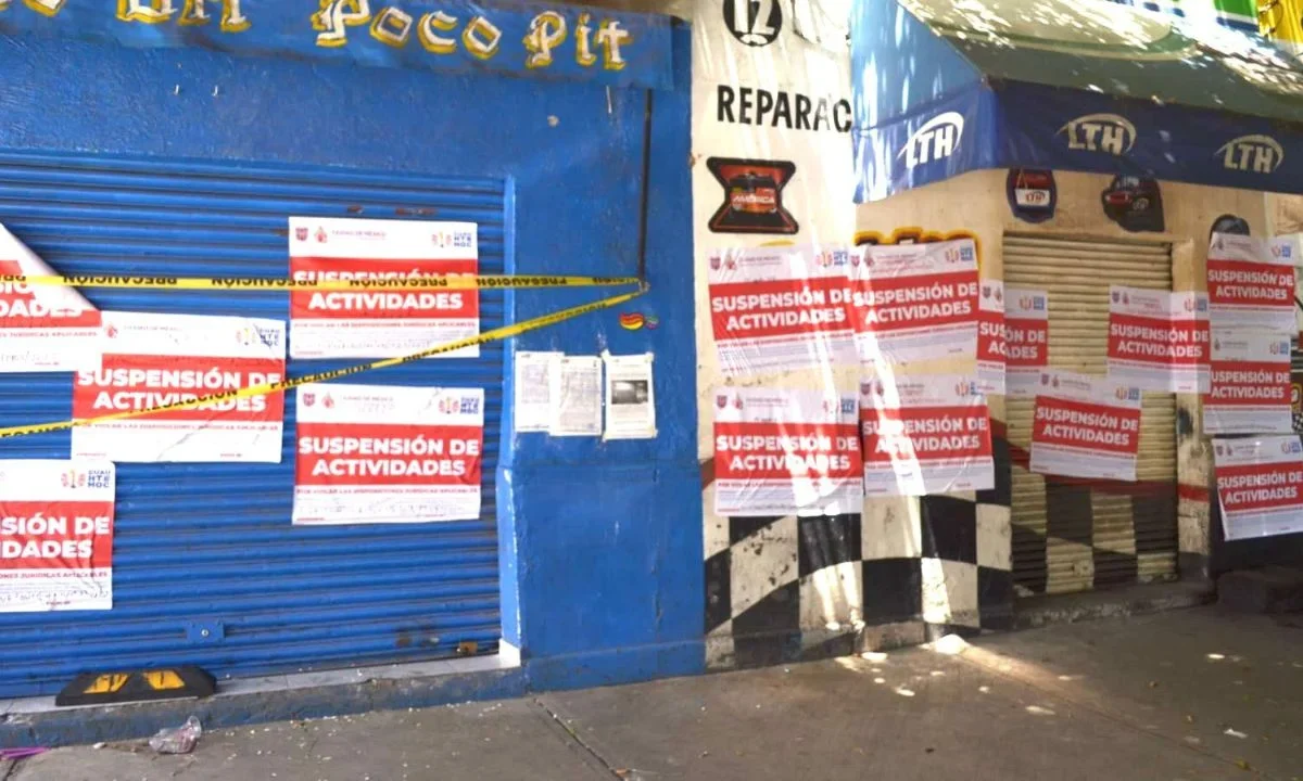 Autoridades capitalinas suspendieron negocios vinculados a asesinato de 3 hombres en la alcaldía Cuauhtémoc.