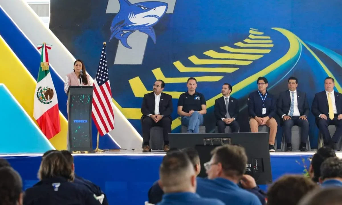 Tere Jiménez encabeza la inauguración de nueva línea de producción en Tenneco Aguascalientes con inversión de 426.8 millones de pesos.