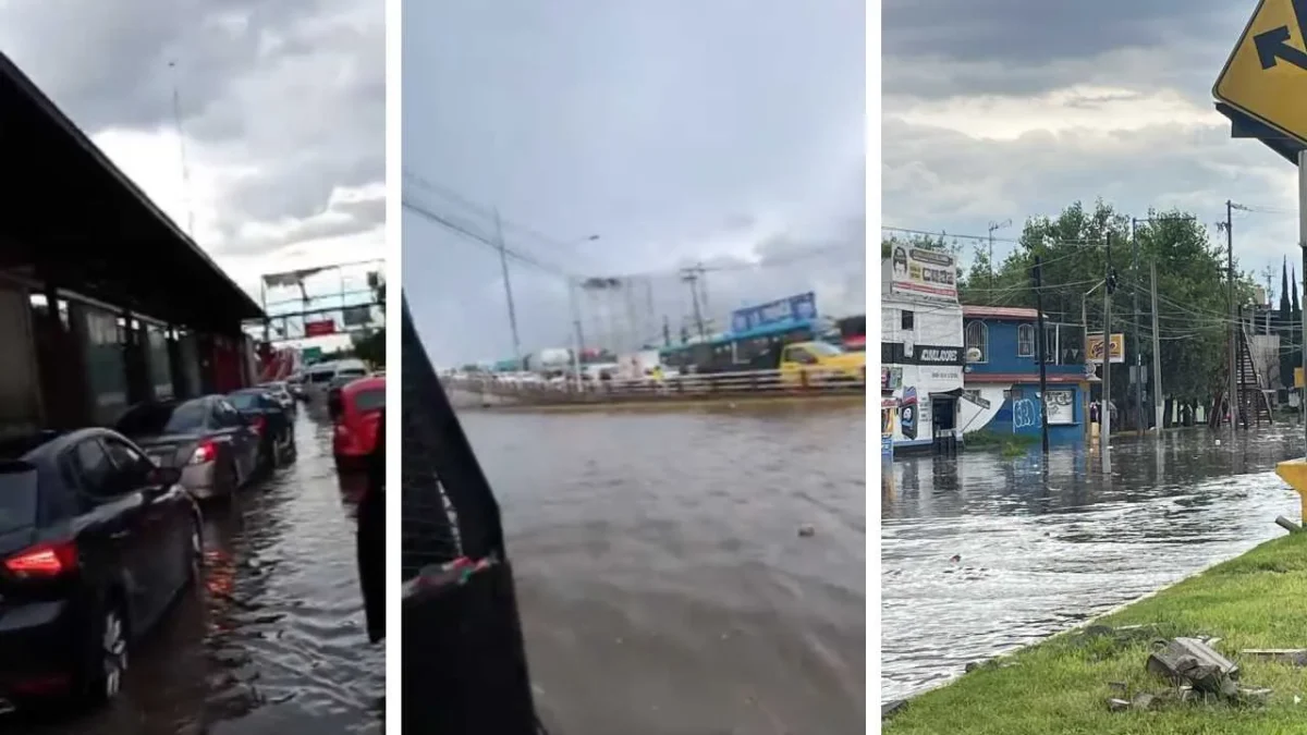 Lluvias provocan inundaciones en Tultitlán y Ecatepec, principalmente en la vía López Portillo.