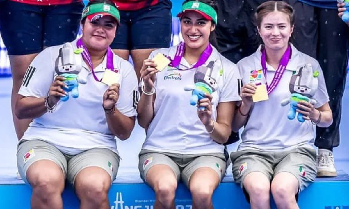 En la rama mixta, Maya Becerra se adjudicó la presea de bronce junto a Sebastián García en el Campeonato Mundial de Tiro con Arco, Corea del Sur
