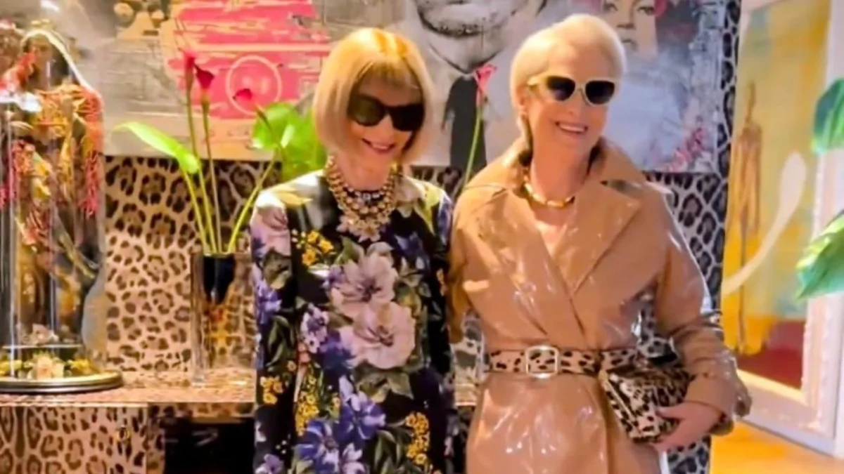Miranda Priestly (Meryl Streep) y Anna Wintour compartieron por primera vez un mismo escenario, desatando la locura en redes