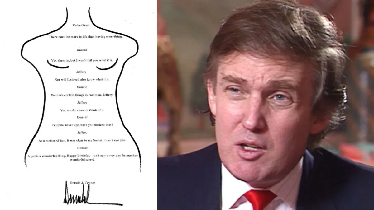 Demócratas exhiben supuesta carta de Trump a Epstein