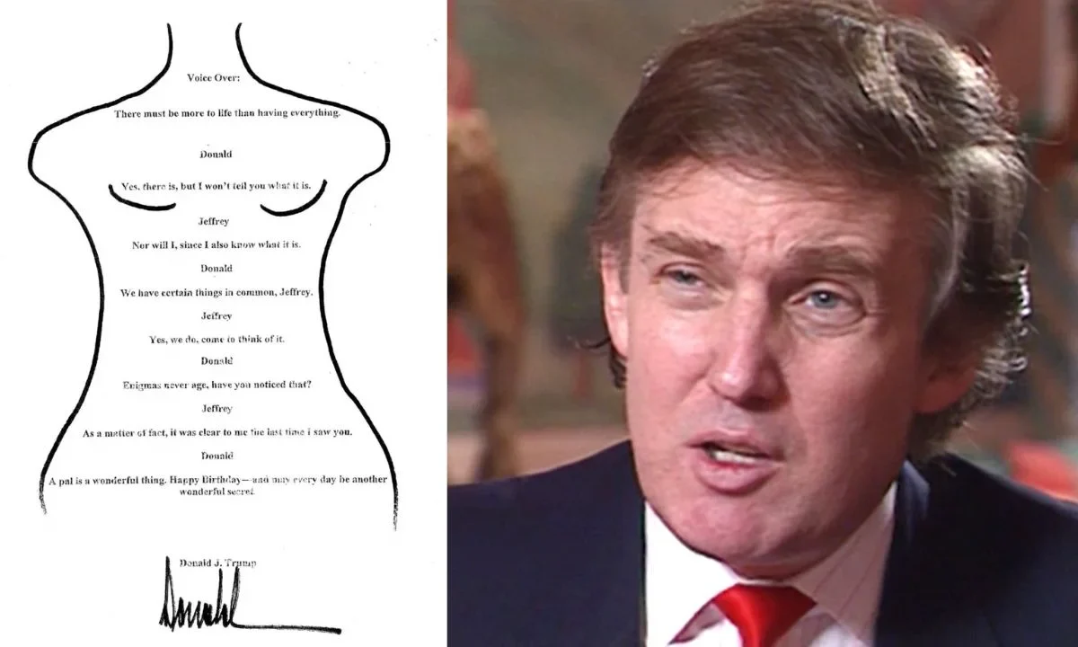 Demócratas exhiben supuesta carta de Trump a Epstein