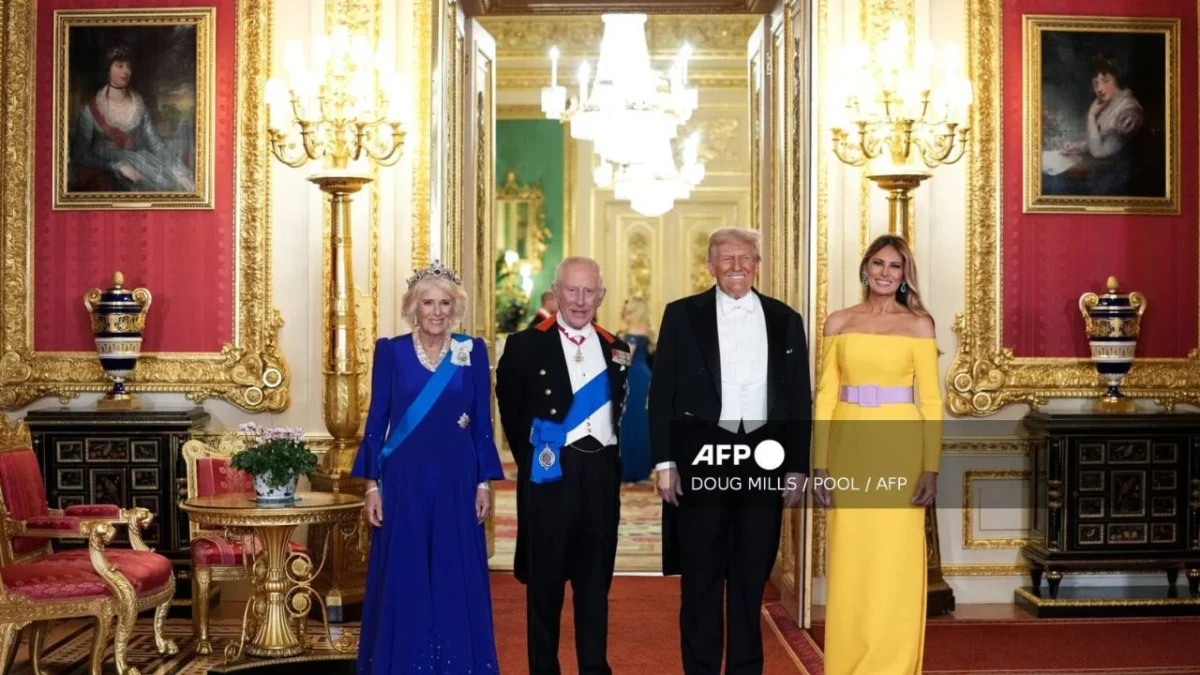 Trump va a Windsor y visita a los monarcas junto con protestas