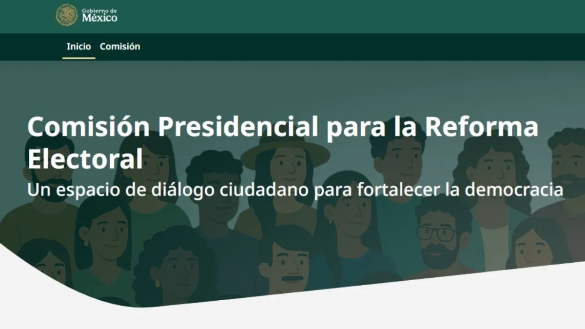 El Gobierno de México lanzó el micrositio de la Comisión para la Reforma Electoral pero solo tiene links a las semblanzas de los integrantes.