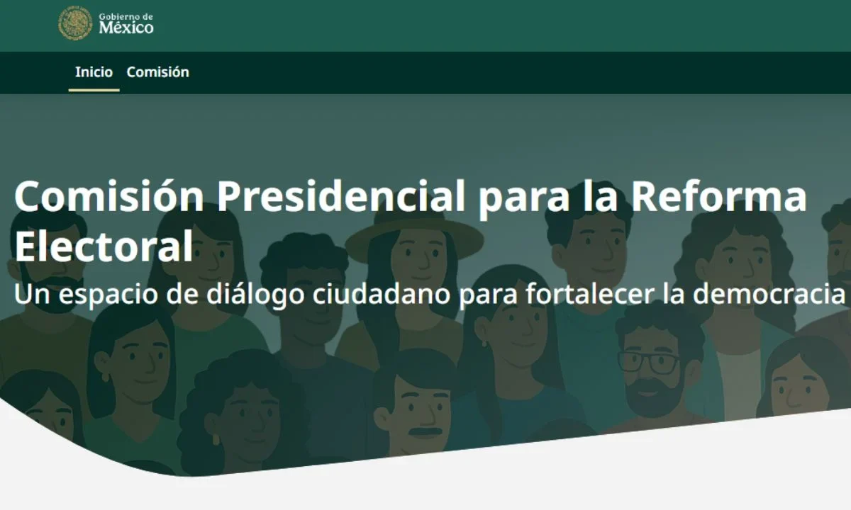 El Gobierno de México lanzó el micrositio de la Comisión para la Reforma Electoral pero solo tiene links a las semblanzas de los integrantes.