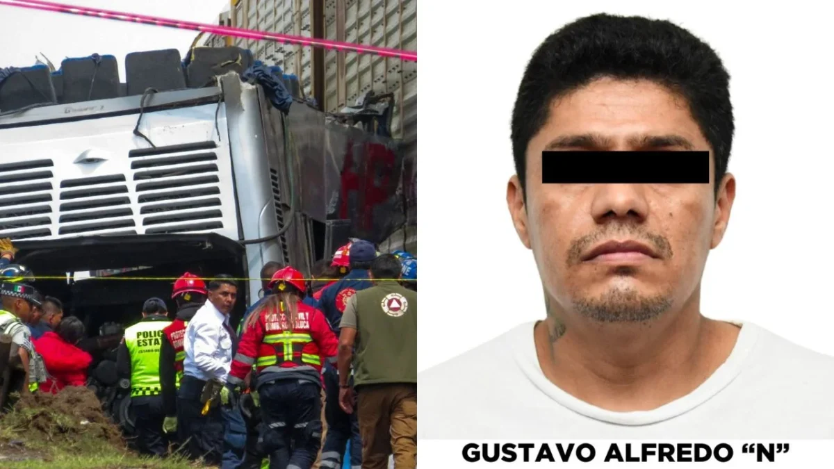 Vinculan a proceso a Gustavo Alfredo ‘N’, chofer de autobús que chocó contra un tren en Atlacomulco, Estado de México.