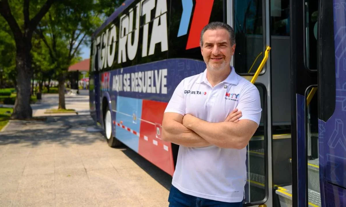 Adrián de la Garza, presidente municipal de Monterrey, destaca resultados de Regio Ruta rumbo al Primer Informe.
