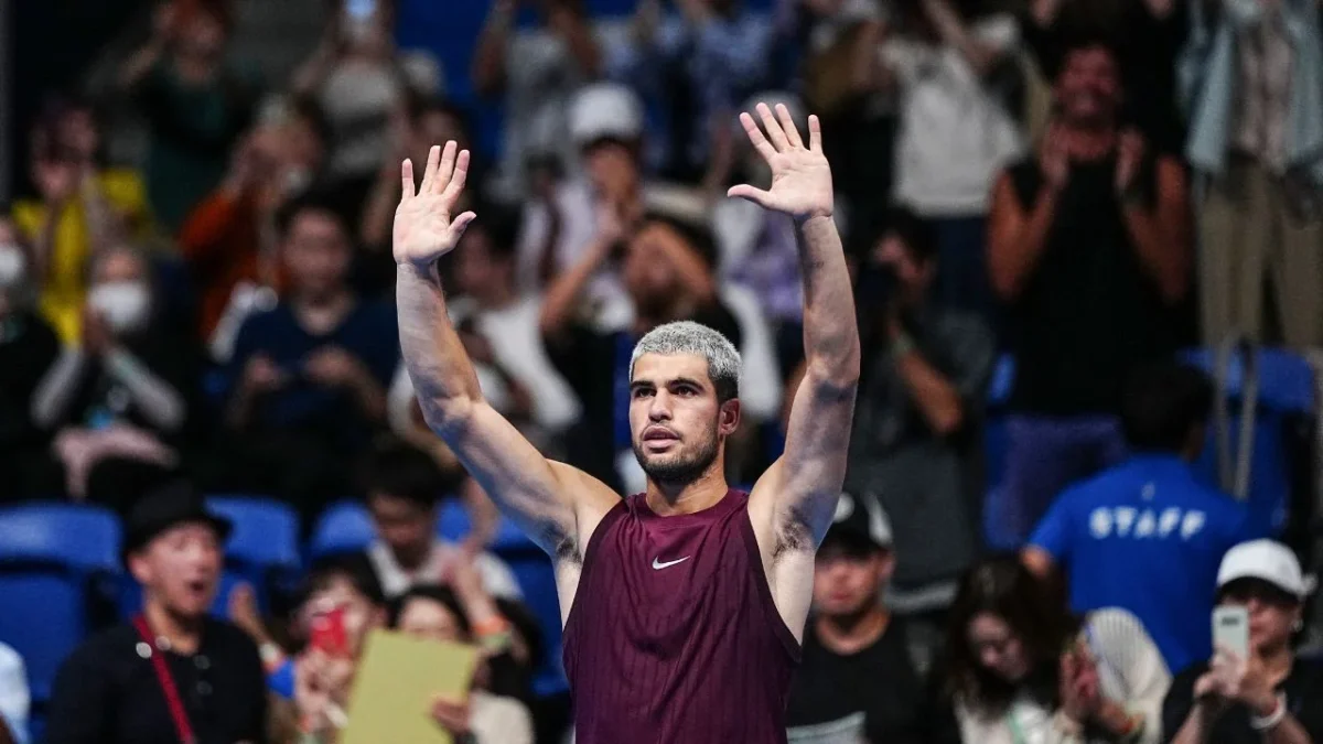 Carlos Alcaraz en el ATP 500 de Tokio
