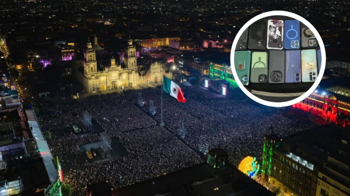 Durante festejo del Grito de Independencia en el Zócalo capitalino, la SSC detuvo a menor con celulares
