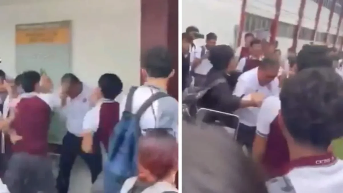 Un grupo de alumnos agredieron al director de la escuela en Tamaulipas, a quien acusan de presuntamente acosar sexualmente a las alumnas.