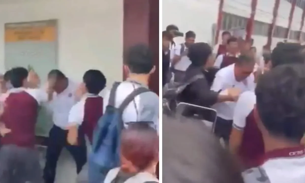Un grupo de alumnos agredieron al director de la escuela en Tamaulipas, a quien acusan de presuntamente acosar sexualmente a las alumnas.