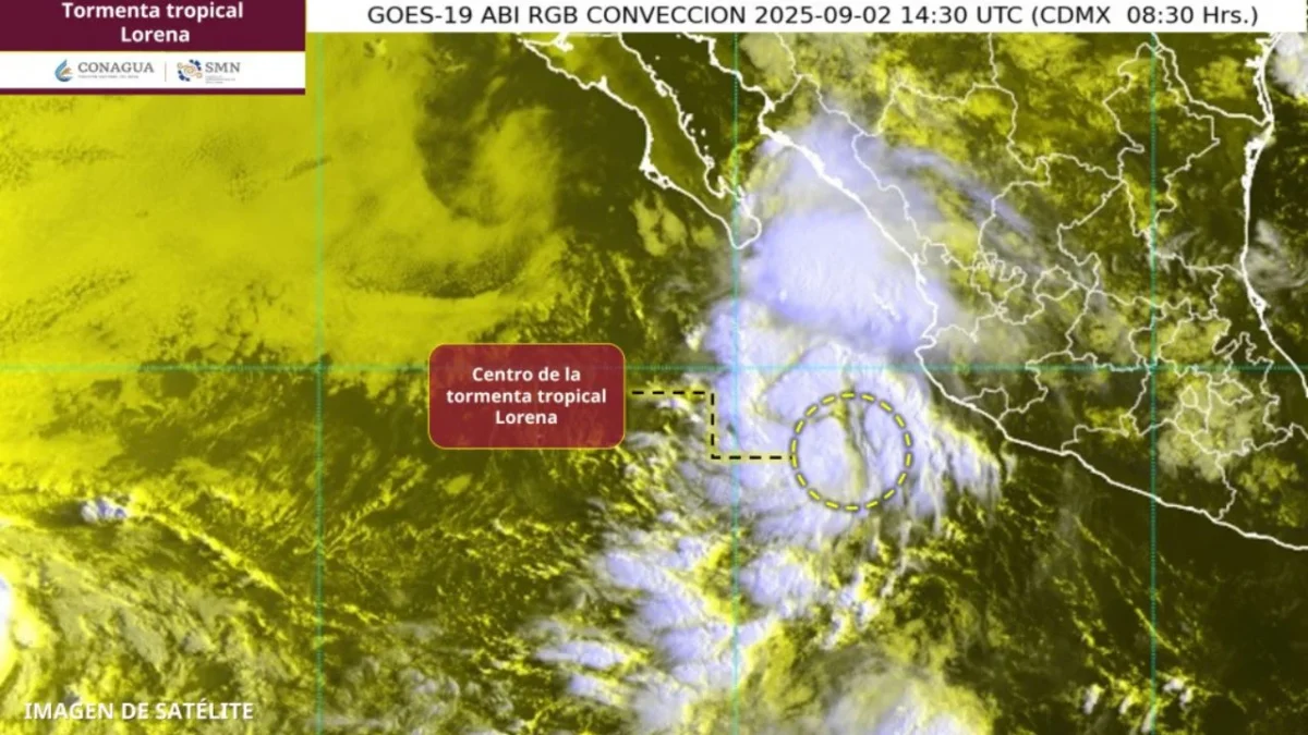Conagua anuncia la formación de la Tormenta Tropical 'Lorena'