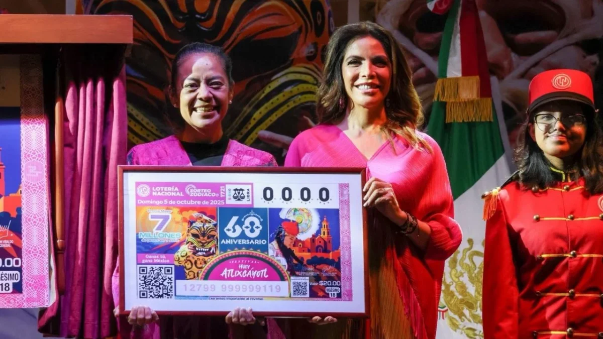 Develan billete de Lotería para difundir Festival 'Huey Atlixcáyotl' de Atlixco