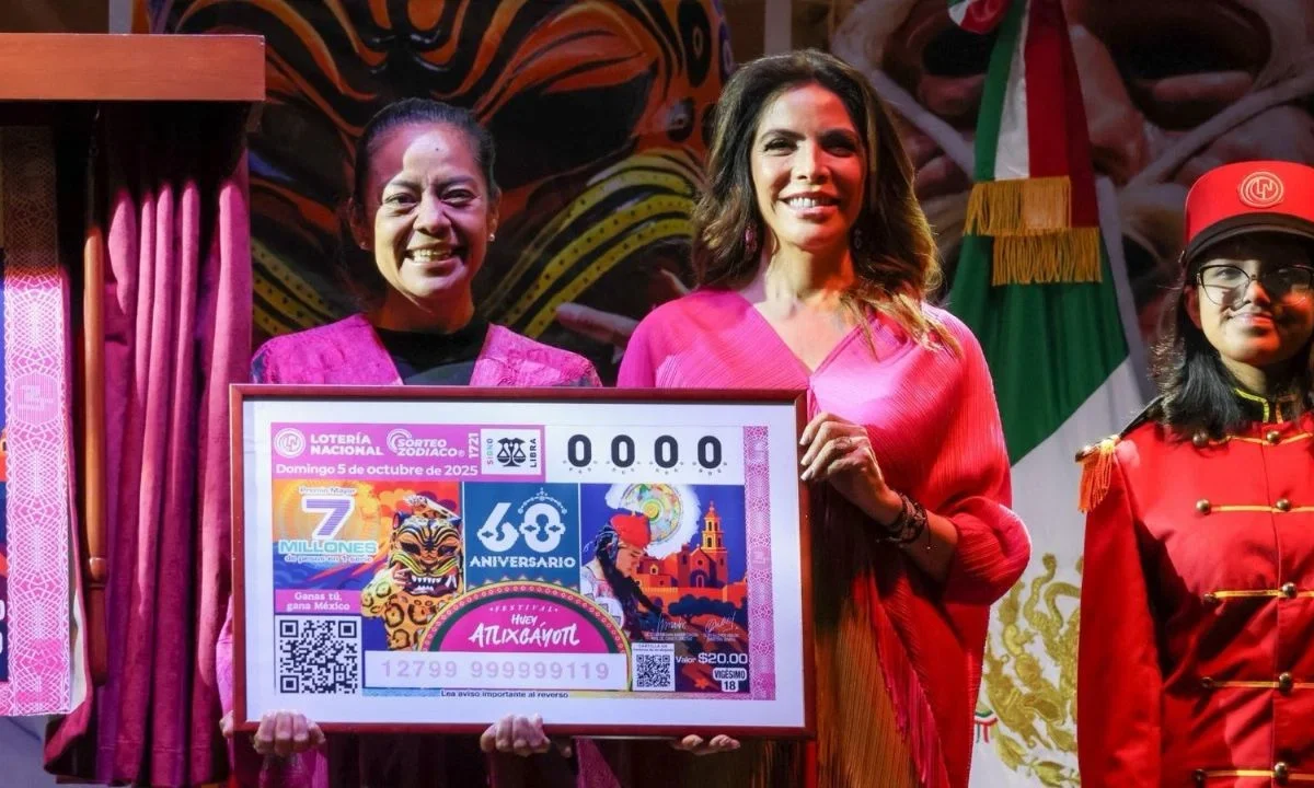 Develan billete de Lotería para difundir Festival 'Huey Atlixcáyotl' de Atlixco