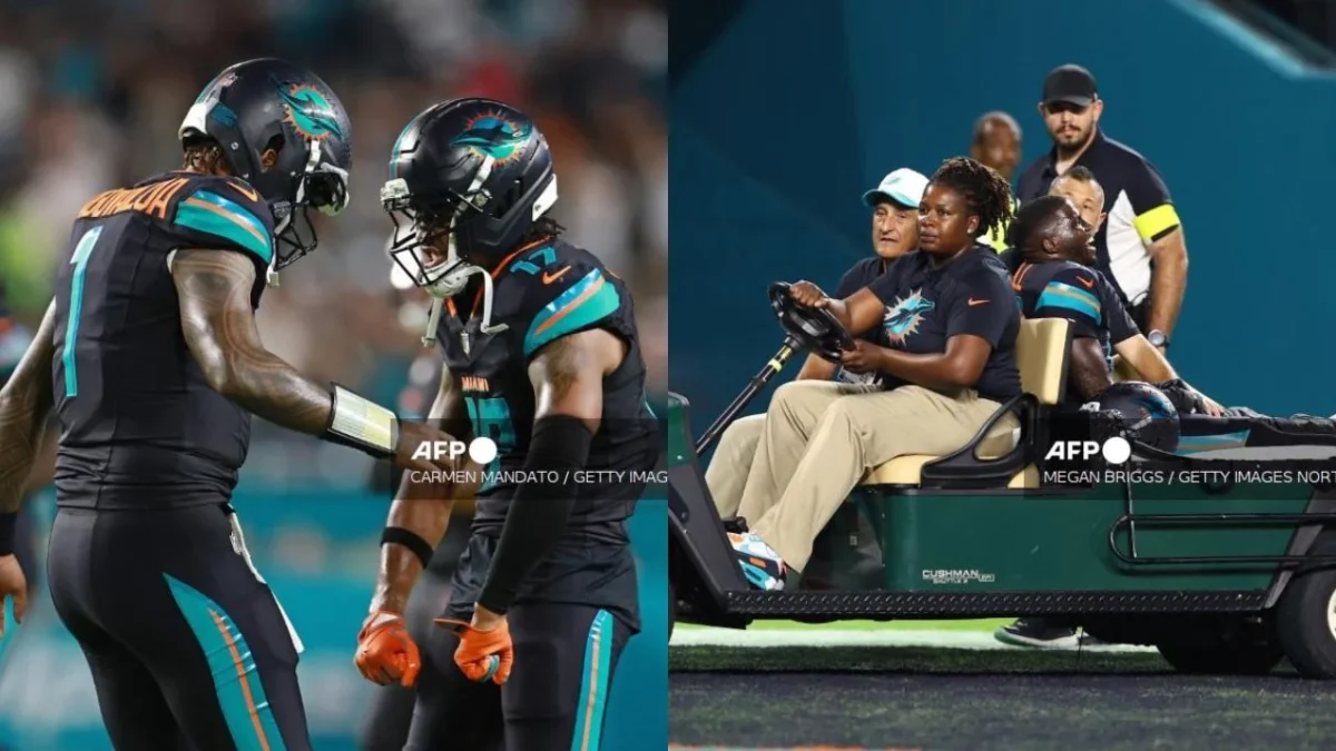 Los Miami Dolphins derrotaron a los New York Jets y consiguieron su primera victoria de la temporada, pero su receptor Tyreek Hill salió lesionado.