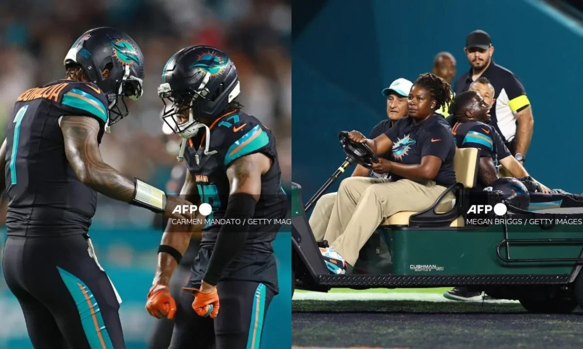 Los Miami Dolphins derrotaron a los New York Jets y consiguieron su primera victoria de la temporada, pero su receptor Tyreek Hill salió lesionado.