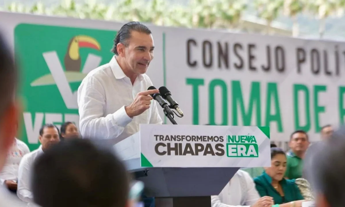 El senador Luis Armando Melgar afirma que el Partido Verde promoverá justicia social y desarrollo sustentable en Chiapas.