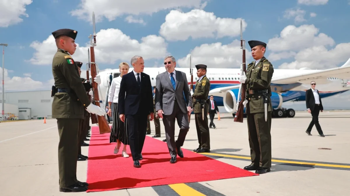 El primer ministro de Canadá, Mark Carney llega a México.