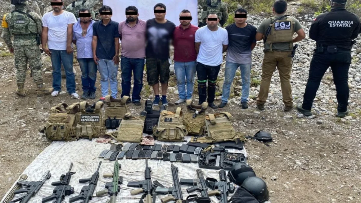 Caen 8 del Cártel del Golgo en Tamaulipas