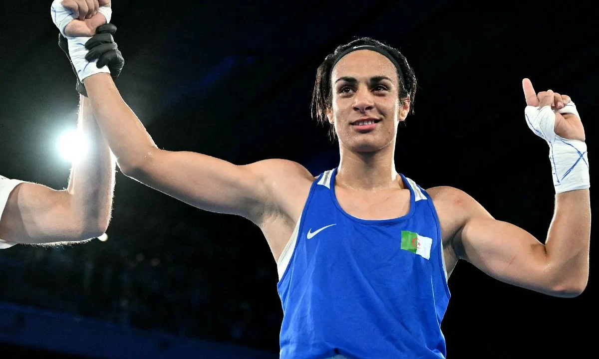 La boxeadora argelina Imane Khelif en París 2024