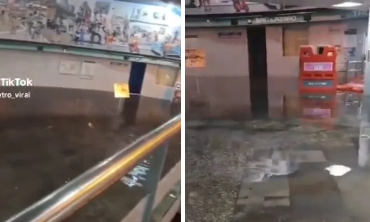 Lluvia afecta servicio en Metro, Metrobús y Cablebús; asimismo, reportan inundación en la estación San Lázaro.